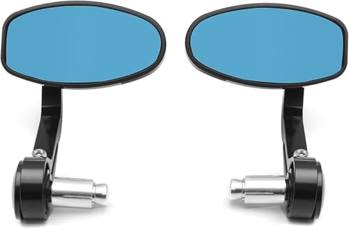 2Pcs CNC Motorcycle Bar End Black Rearview Side Mirrors Compatible with Triumph Speed Triple