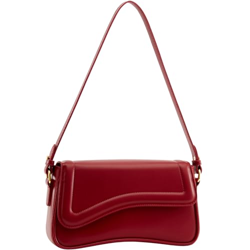 Shoulder Bag for Women Purse Leather Hobo Handbags Clutch Saddle Bags Trendy Underarm Bag with 2 Removable Strap