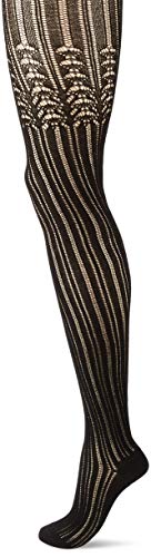 Preisvergleich Produktbild FALKE Damen Strumpfhosen Crafted Stitches, Baumwolle / Schurwollmischung, 1 Stück, Schwarz (Black 3000), Größe: 38-40