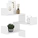 Festnjght Estantería para Esquina, Estantería Colgante de 3 Niveles, Estante de Pared de Esquina for Almacenamiento, para Salón, Dormitorio, Cocina y Cuarto de Baño 40x40x50cm Blanco