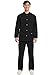 Cherokee Men’s Scrub Jacket Snap Front Medical with 3 Pockets, Knit Cuffs, Soft Fade Resistant 2-Way Stretch - WW360, S, Black