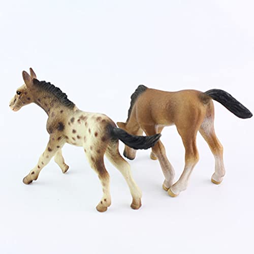 TOYANDONA 4Pcs Pferd Figuren Pferd Statue Action- Figuren Bauernhof Tier Statuen Wilden Tier Wildlife Spielzeug… – Bild 8