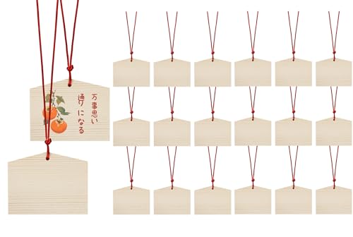 招福絵馬 20個組 木製 絵馬 無地 穴あき 木製スライス 木 五角 新年 祈り 幸福を祈る 平安 繁栄祈願 未完成 縁起物 DIYクラフト 名前 装飾品 お年賀 お歳暮ギフト 開運グッズ