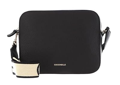 Coccinelle Pelle borsa a tracolla Tebe Crossover Bag Noir nero