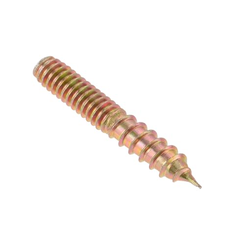 Image of uxcell 1 /4-20 x 1-1 /2 inch Hanger Bolts Double Head Dowel Screw for Wood Furniture 20pcs