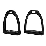 [Plastique Abs de qualité supérieure] Fabriqués à partir d'ABS robuste, ces étriers offrent une utilisation durable et une résistance aux chocs, idéales pour les séances d'entraînement et les événements de compétition. Adaptés aux étriers anglais, ils améliorent la durabilité de votre équipement équestre. Étriers haute résistance