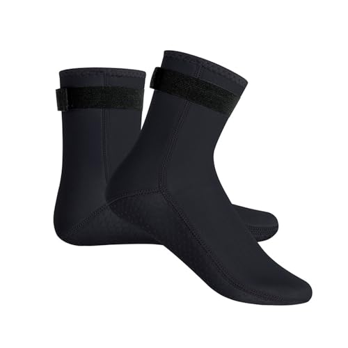 BaronHong Diving Socks 3mm 5mm Neoprene Beach Water Socks-Anti Slip for Snorkel Swim Adult Youth Men Women(black-3mm,L)