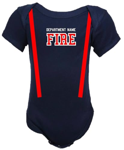Firefighter Original Personalized Black 2-Piece Baby Outfit4
