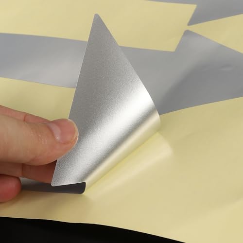 Flèche autocollante sol argent pour signalisation intérieure et guidage dynamique amovible