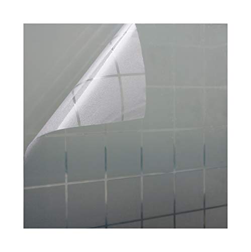 Beyond Drape Graz Design Film adhésif pour fenêtre Effet verre dépoli Motif carré 90 x 200 cm Cover