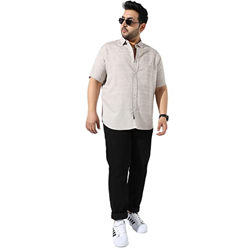 Image of Instafab Plus Men's Button Up Regular Fit Shirt for Casual Wear Modern Clothing Shirt Crafted with Regular Sleeve, Comfort Fit & High-Performance for Everyday Wear