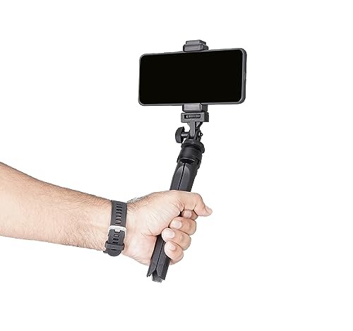 Image of Osaka MT-7 Mini Smartphone Mobile Tripod with Cold Shoe Lightweight Portable Vlog Travel Selfie Stick Handle Grip Desktop Webcam Tripod for Action Camera