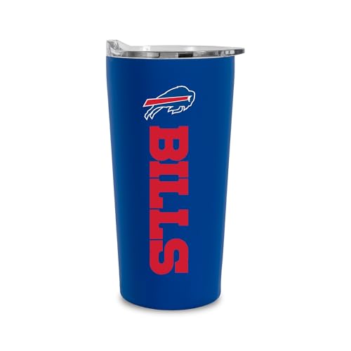 Rico Industries NFL Football Buffalo Bills 18oz Soft Touch Easy Grip Tumbler