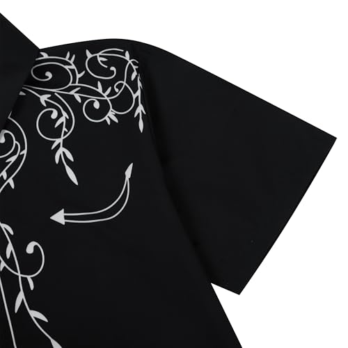 Western Cowboy Shirts for Men Retro Print Western Country Shirt Men Short Sleeve Cowboy Collared Button Down Tops4