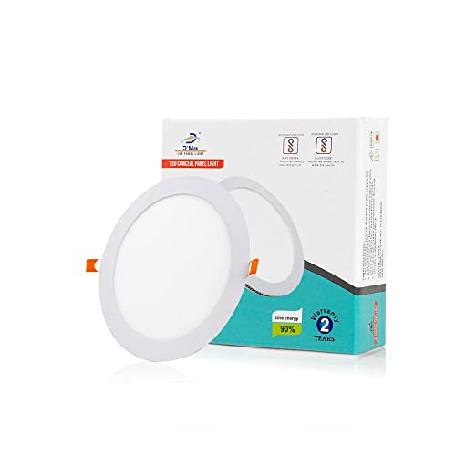 Image of D'Mak 22 Watt Round LED Conceal Panel Light for POP & False Ceiling - Cool White LED Ceiling Panel Light - Energy-Efficient and Stylish Design (Pack of 1)