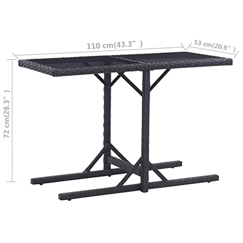 Mesa de terraza resistente con placa de vidrio y fácil limpieza 3