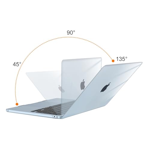 Image of MOSISO Compatible with MacBook Air 13 inch Case M5 2026 M4 2025 M3 M2 2024-2022 A3449 A3240 A3113 A2681, Scratches-Resistant Protective Hard Shell for MacBook Air 13.6 inch Case, Crystal Sky Blue