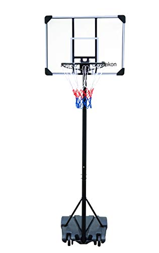 Rakon Portable Basketball Hoop Height Adjustable 5.4ft-7ft Basketball Stand Backboard System for Both Youth and Adults
