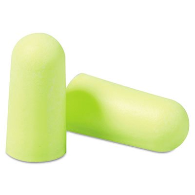 3M - E-A-Rsoft Yellow Neon Soft Foam Earplugs, Uncorded, Regular Size, 200/Box - Sold As 1 Box - Made of self-adjusting foam wit