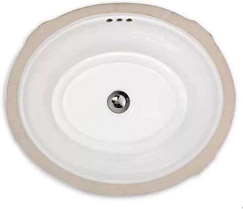Miniatura 2 de American Standard 0484000.020 American Standard 0484.000 Estate 19-18" Fregadero de baño de arcilla refractaria con desbordamiento
