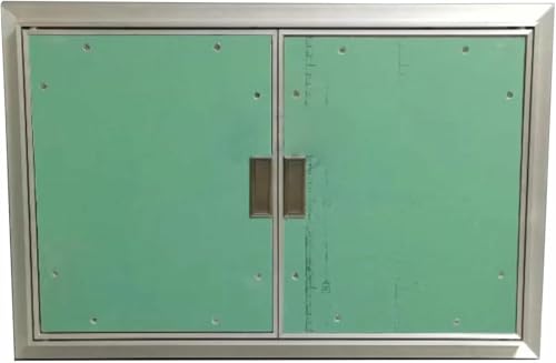Trampilla de acceso de yeso de puerta doble grande pintable con placa de aluminio 2