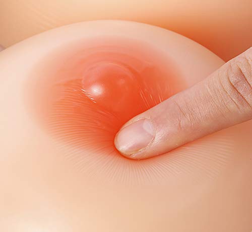 Megularlo Silicone Prosthesis Breast Forms Crossdresser Mastectomy (D Cup(1000g/Pair))