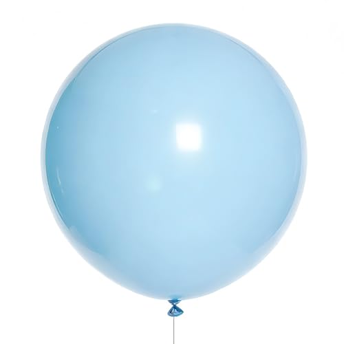 Image of Pastel Blue Latex Party Balloons 10 Pack 36 inch Round Light Blue Balloons for Wedding Baby Shower Gender Reveal Birthday Party Decoration