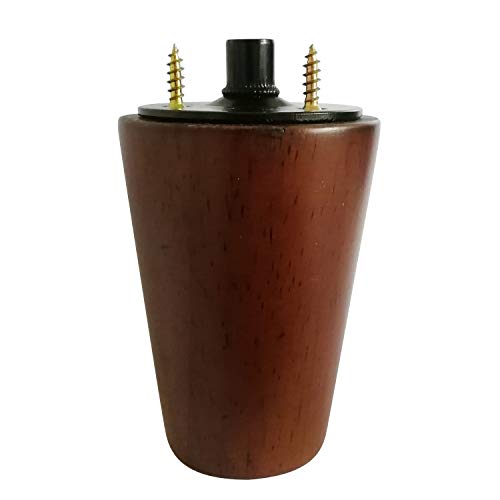 Btibpse 100% Solid Wood Furniture Legs 3" Mid-Century Modern Feet Great Replacement For Sofa, Couch, Bed, Coffee Ottoman Tv Stand Loveseat Dresser Set Of 4 With Leg Mounting Plates #TOP3