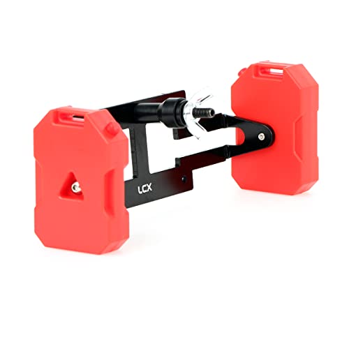 LCX Racing 1/10 RC Crawler Auto DIY Ersatzreifen-Rackträger mit Skala Kraftstofftank für Traxxas TRX4 TRX6 Axial SCX10 II SCX10 III D90 Redcat Gen7 Gen8, Upgrades Teile Zubehör