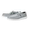 HEYDUDE - Men's Wally Canvas - Casual Slip-On Shoes - Moccasin Style, Light Grey, 7 UK #5