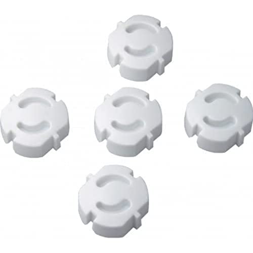 Olympia Lot de 5 Cache Prises Blancs Sécurité Enfant Electricité Blanc