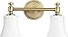 Quorum 5122-2-80 Transitional Two Light Vanity from Rossington Collection in Brass - Antique Finish,