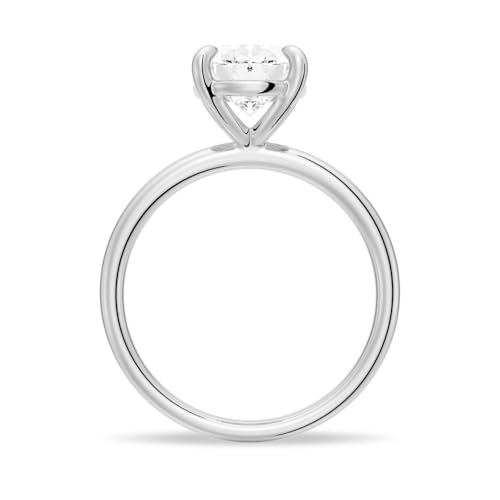 MSBLUE 2ct Solitaire Moissanite Engagement Ring for women, D Color VVS1 Clarity, 14K Gold Vermeil, Wedding Promise Ring3