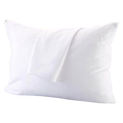 Sherwood Waterproof Pillow Protector Zippered Pillowcase Cover Sham Set of 2 (Standard 20