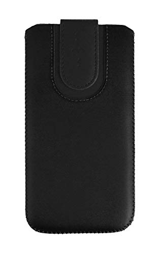 Emartbuy Nero/Nero Cuoio PU Custodia Pouch