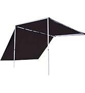 Amazon.co.jp: D&R 黒茶 車用サイドオーニング 側壁 4シーズン防水