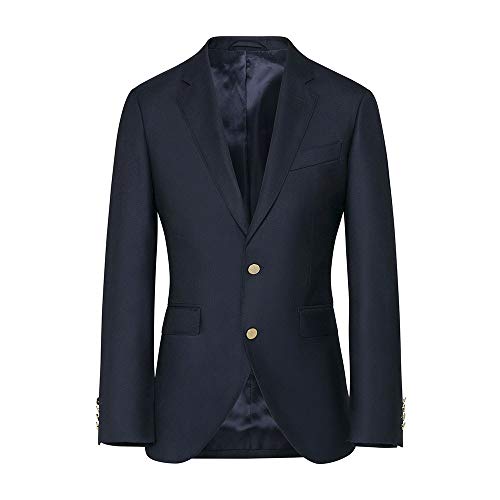 Hackett Men's Navy Gb Blazer Sb Suit Jacket, Blue (Navy 595), 24 (Manufacturer Size: 40)