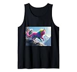 Zouwu, gato mítico de la mitología china con tapa de arco iris Camiseta sin Mangas