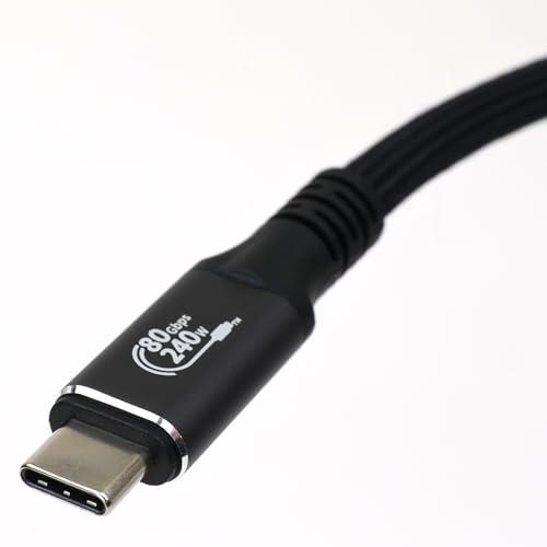 Image of Sewell USB4 80Gbps Cable [USB-IF Certified], 240W Charging, 8K@120Hz / 4K@480Hz Video Support, 3.9ft / 1.2m Braided USB-C, Compatible with Thunderbolt 5 /4 /3, MacBook Pro, Mac mini, iPhone 17, SSD