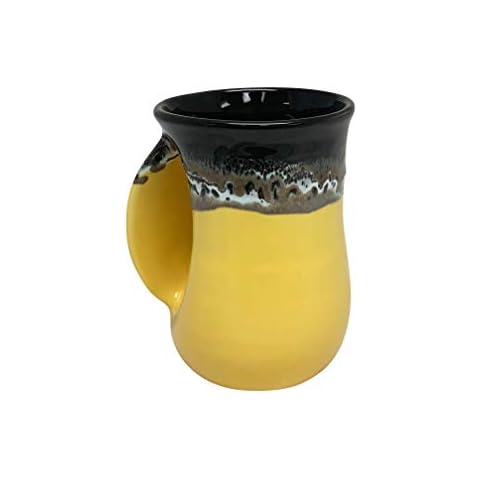 Clay in Motion Handwarmer Mug Left Hand (Yellow Black) Cover