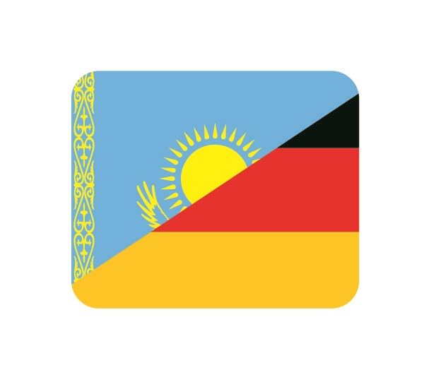 U24 Tapis de souris en textile, motif Kazakhstan-Allemagne