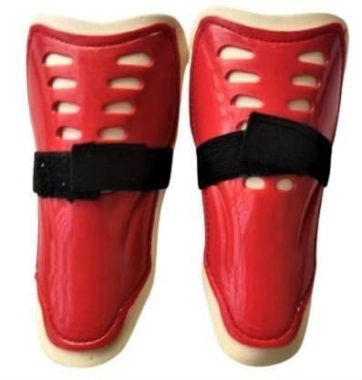 protective football shin guard for men, women & kids | lightweight soccer leg pad with adjustable straps (pair)