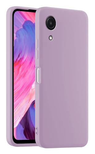HULLIN Funda de Silicona Colorida para Teléfono, Adecuada para Samsung Galaxy A03 Core (6.5') - Hierba púrpura