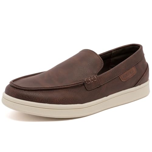 Image of Nautica Men's Slip-On Loafers Casual Moc Toe Sneakers Boat Shoes Slipper for Men - Lightweight & Comfortable - Derwin
