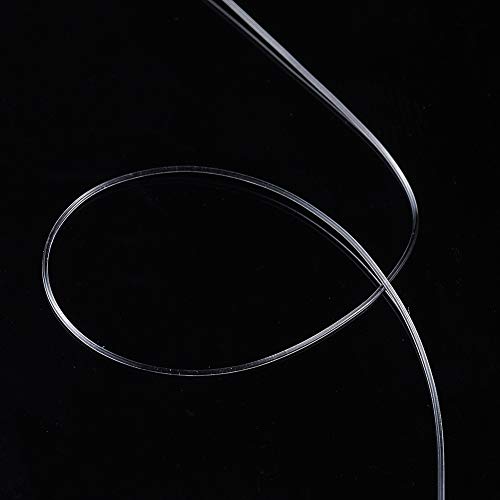 Hilo elástico para abalorios de 0,4 mm, cuerda transparente de cristal para joyería y cuentas 3