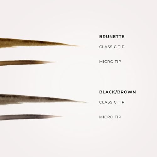 Thicker Brow Pen Duo, Dual Ended Pen Micro Tip & Classic Tip, Smudge Proof, Water Resistant, Vegan & Cruelty Free (Brunette) - 4