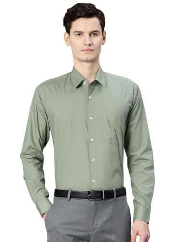 Image of Majestic Man Men's Solid Cotton Blend Wrinkle-Resistant Slim Fit Easy-Iron Formal & Office Wear