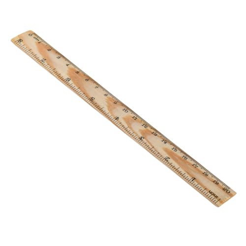 Règle en Bois Pratique de 20 cm avec Double Échelle - Règle 20cm Durable pour Scolaire, Bureau et Loisirs