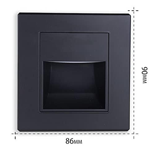 6 Peças de Luzes LED para Degraus Internos e Externos, 1,5 W 3000 K Branco Quente Embutido LED para