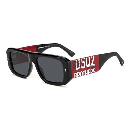 Protective case Included Dsquared2 D2 0107/S OIT/IR BLACK RED Sunglasses Man Standard, Standard, 54
